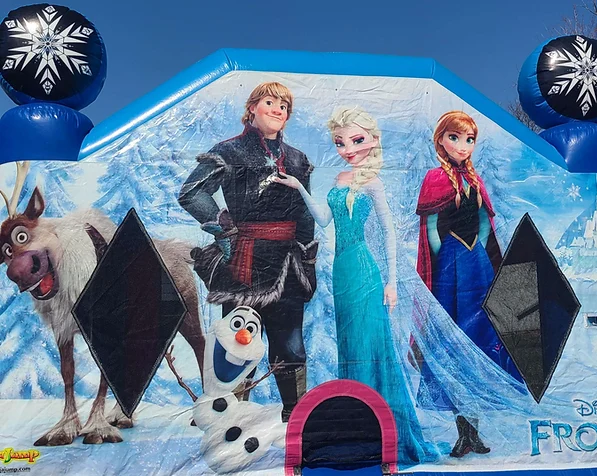 13ft Cotton Candy Castle Bounce House Rental in Omaha – Full Party Services Available